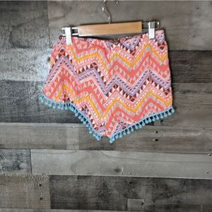 E2 Boho Print Shorts small
